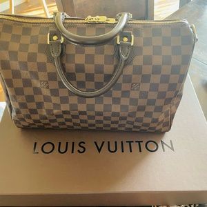 Authentic Louis Vuitton Speedy 35 Bandolier